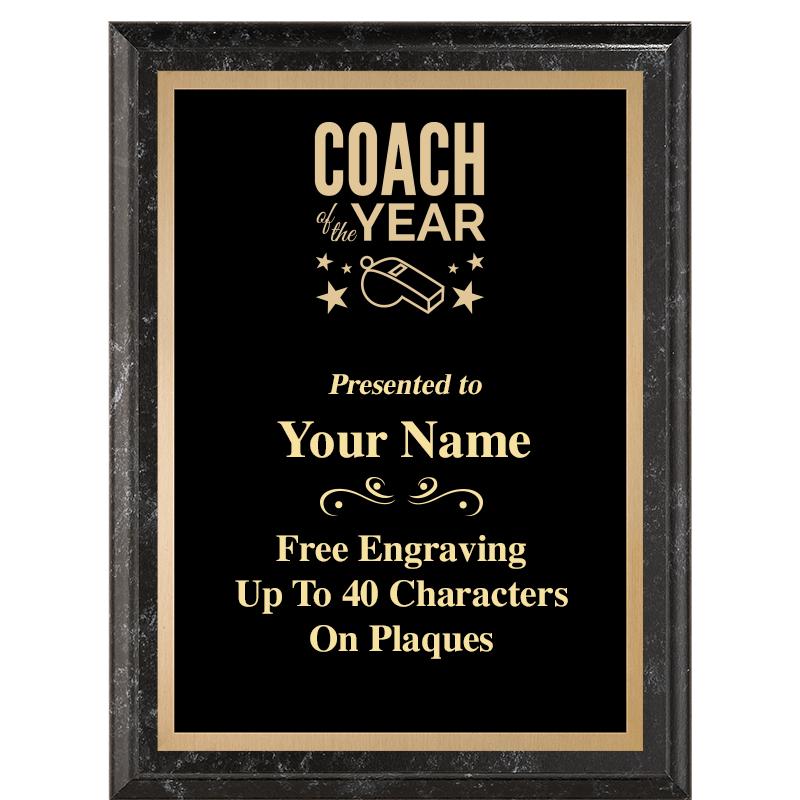 6X8 BLACK MARBLEIZED PLAQUE