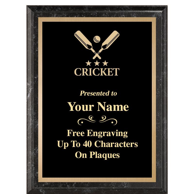 6X8 BLACK MARBLEIZED PLAQUE