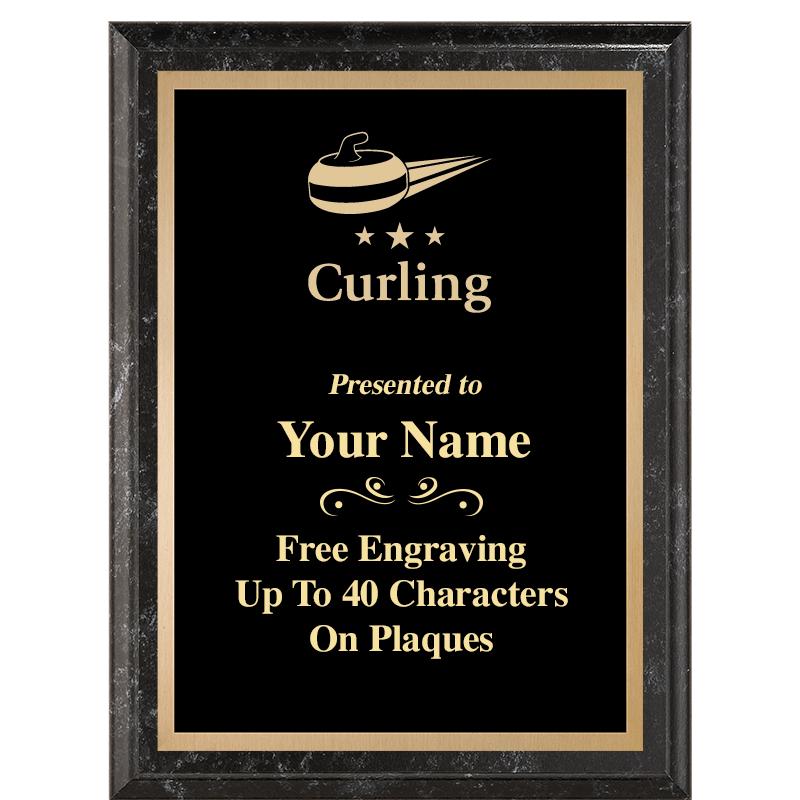 6X8 BLACK MARBLEIZED PLAQUE