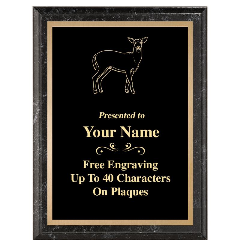 6X8 BLACK MARBLEIZED PLAQUE