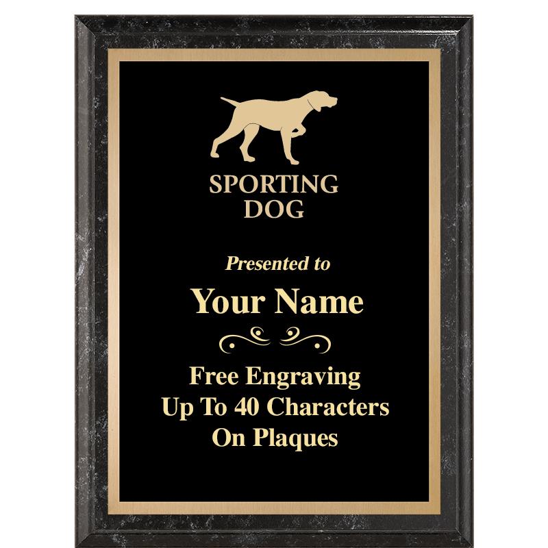 6X8 BLACK MARBLEIZED PLAQUE