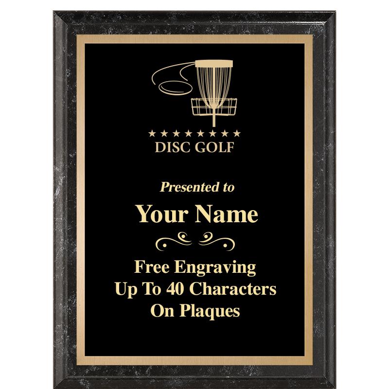 6X8 BLACK MARBLEIZED PLAQUE