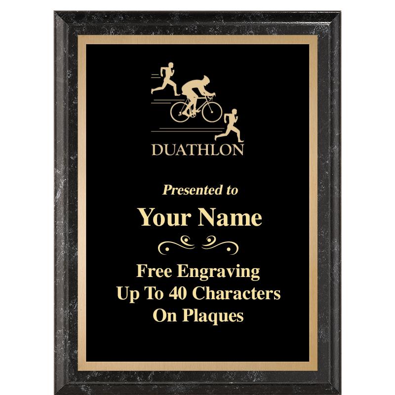 6X8 BLACK MARBLEIZED PLAQUE