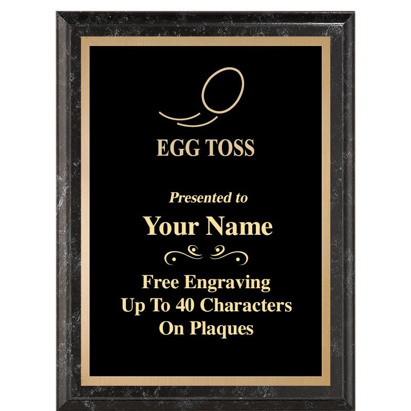 6X8 BLACK MARBLEIZED PLAQUE