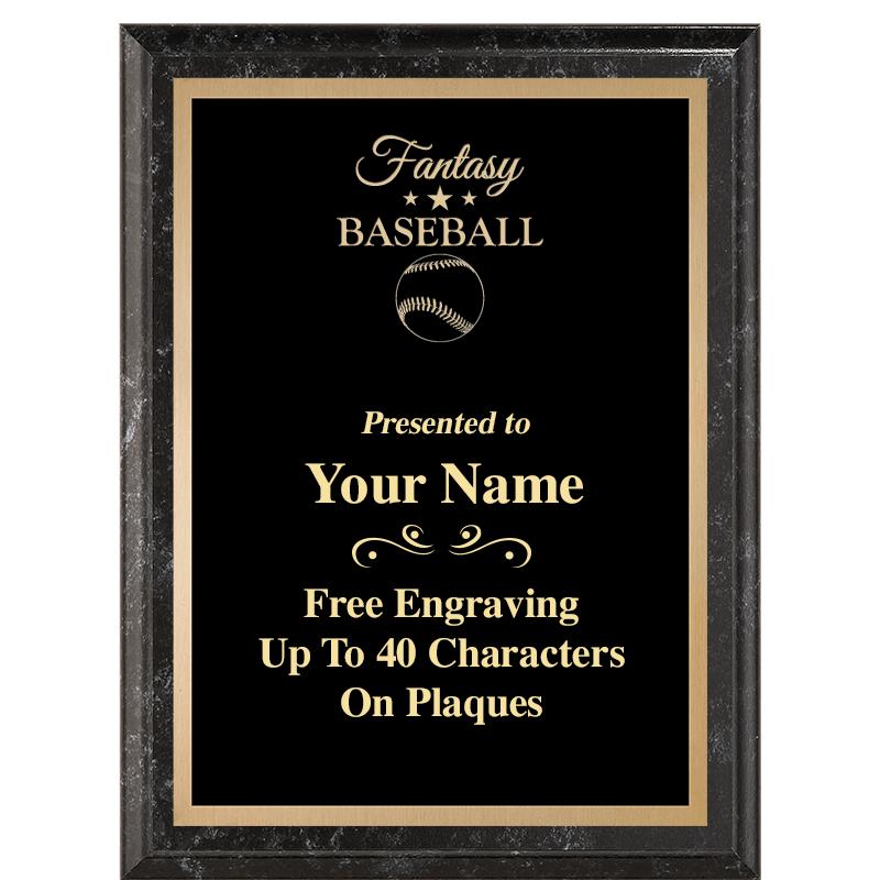 6X8 BLACK MARBLEIZED PLAQUE