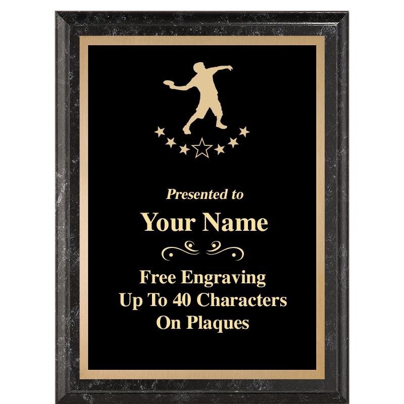 6X8 BLACK MARBLEIZED PLAQUE