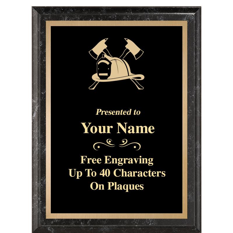 6X8 BLACK MARBLEIZED PLAQUE