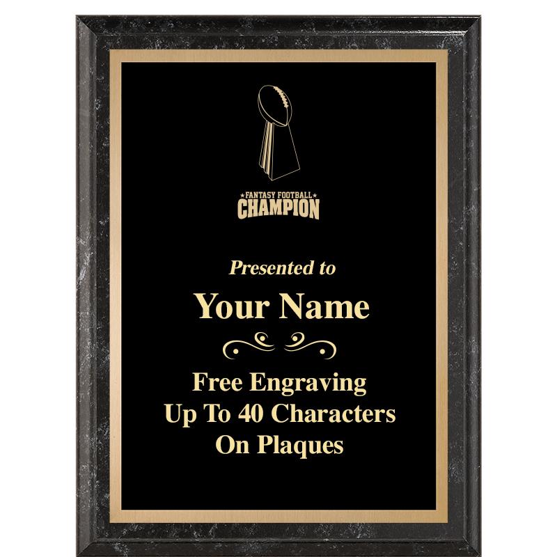 6X8 BLACK MARBLEIZED PLAQUE