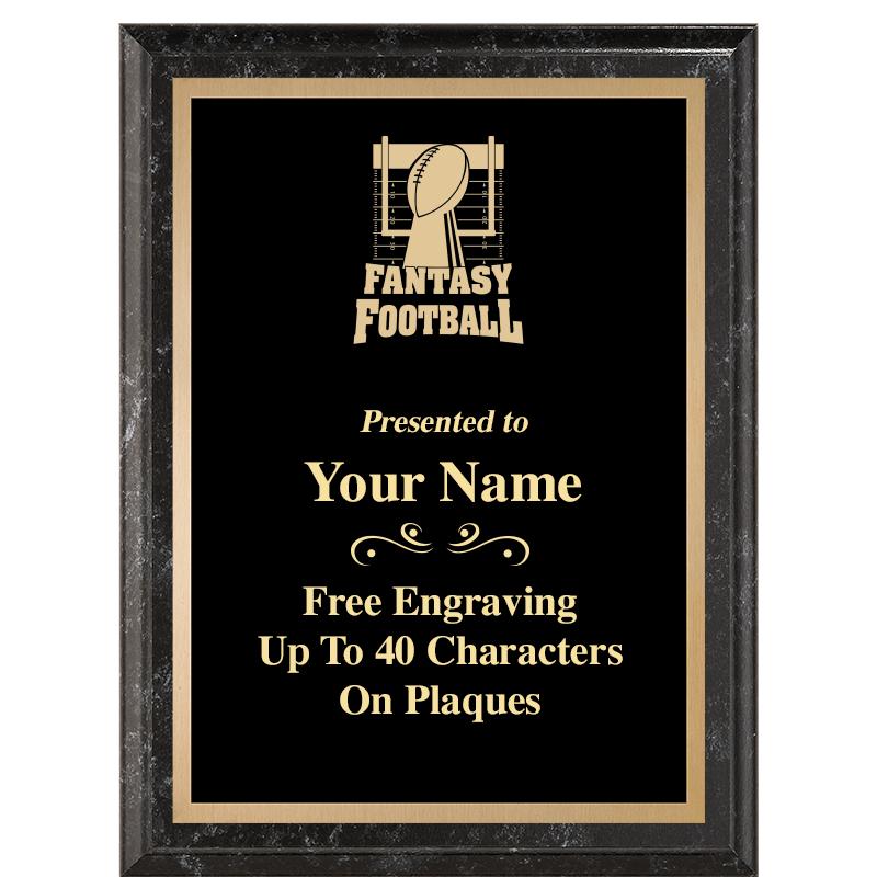 6X8 BLACK MARBLEIZED PLAQUE