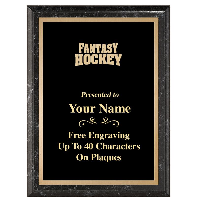 6X8 BLACK MARBLEIZED PLAQUE