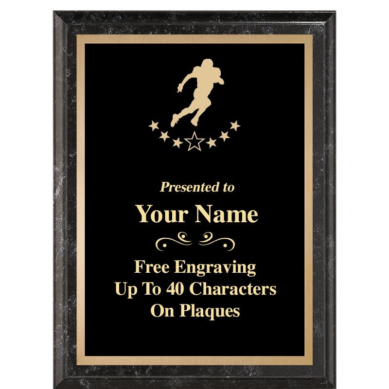 6X8 BLACK MARBLEIZED PLAQUE