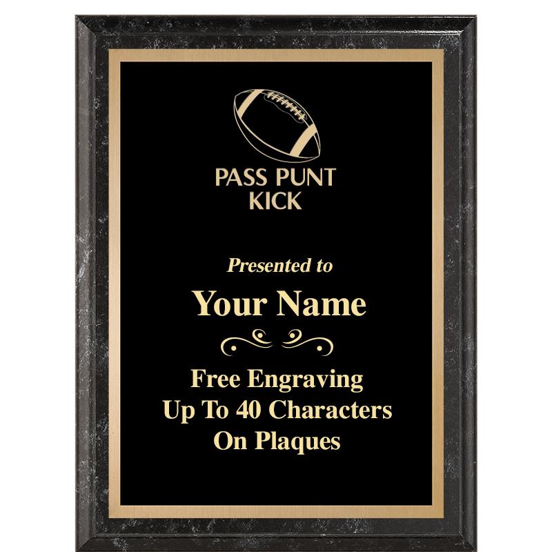 6X8 BLACK MARBLEIZED PLAQUE