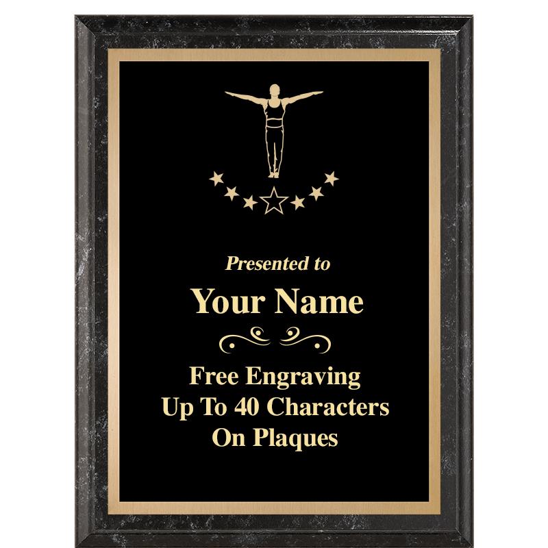 6X8 BLACK MARBLEIZED PLAQUE