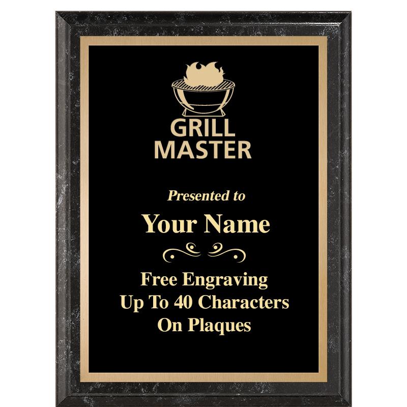 6X8 BLACK MARBLEIZED PLAQUE