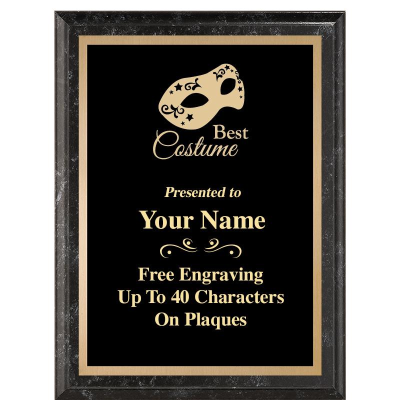 6X8 BLACK MARBLEIZED PLAQUE