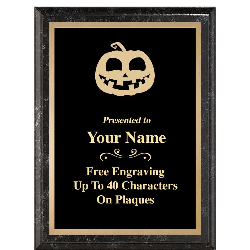 6X8 BLACK MARBLEIZED PLAQUE