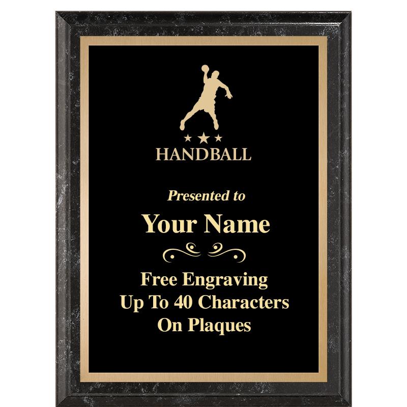 6X8 BLACK MARBLEIZED PLAQUE