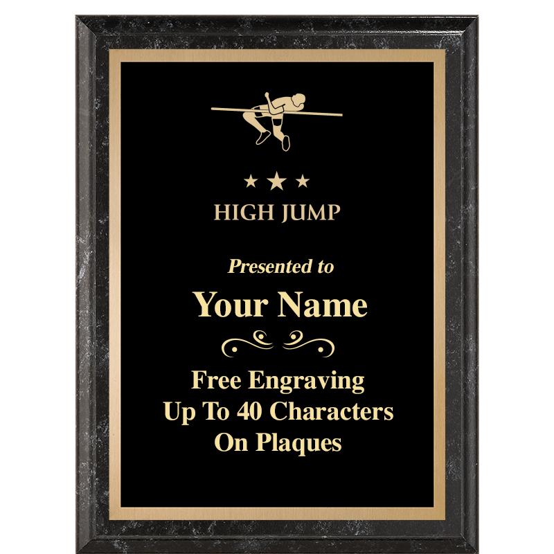 6X8 BLACK MARBLEIZED PLAQUE