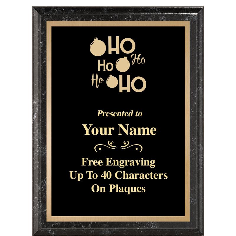 6X8 BLACK MARBLEIZED PLAQUE