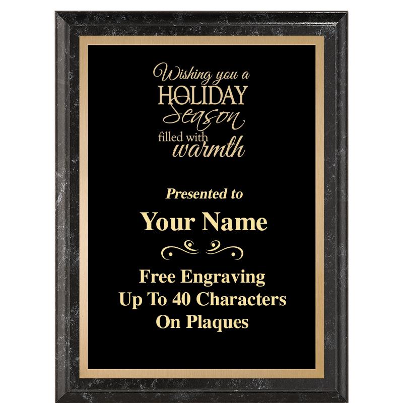 6X8 BLACK MARBLEIZED PLAQUE