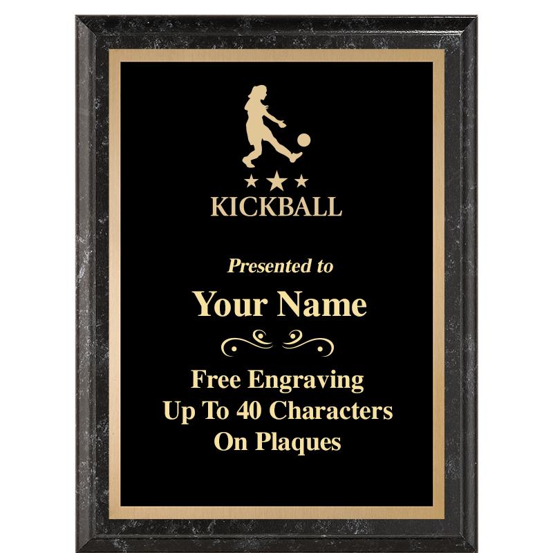 6X8 BLACK MARBLEIZED PLAQUE