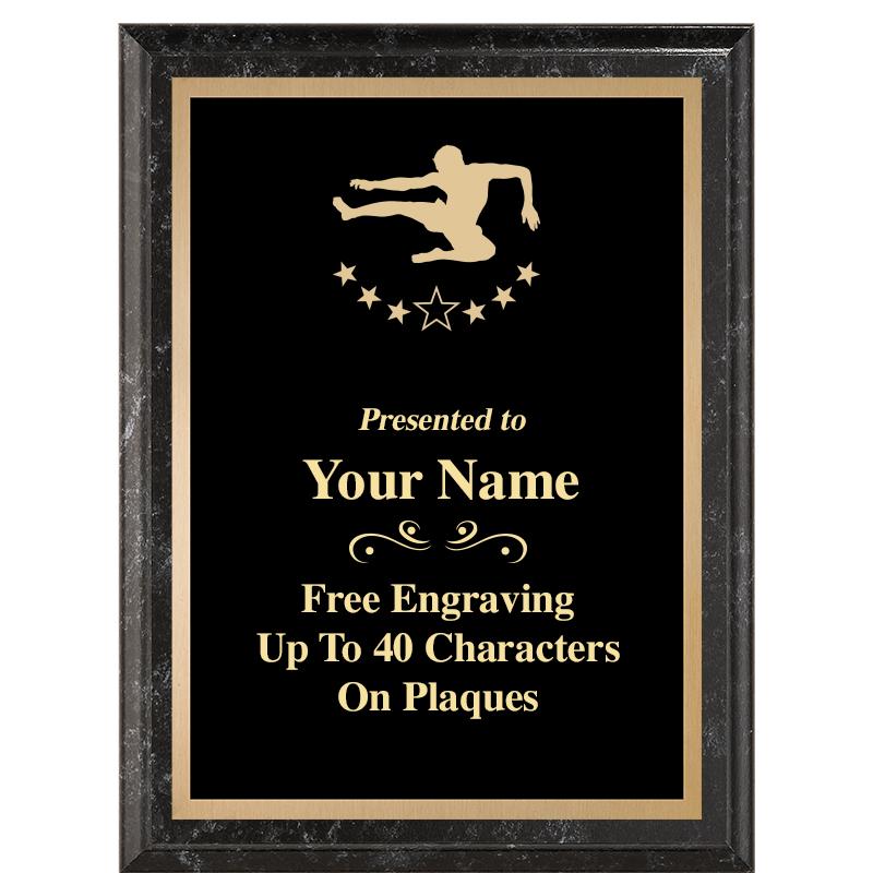 6X8 BLACK MARBLEIZED PLAQUE