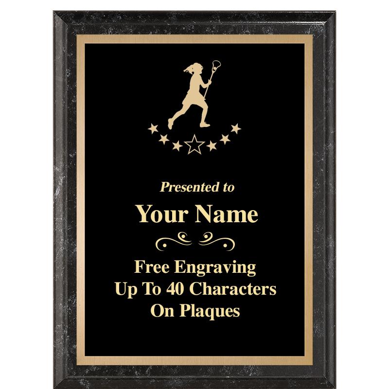 6X8 BLACK MARBLEIZED PLAQUE