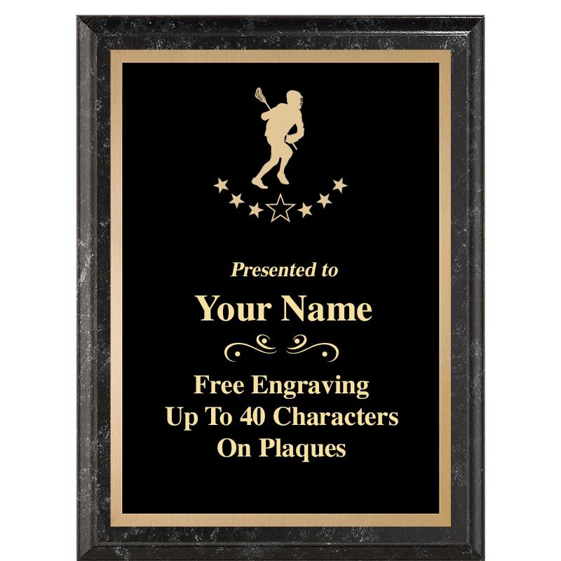 6X8 BLACK MARBLEIZED PLAQUE