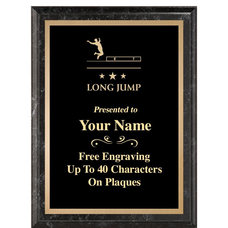 6X8 BLACK MARBLEIZED PLAQUE