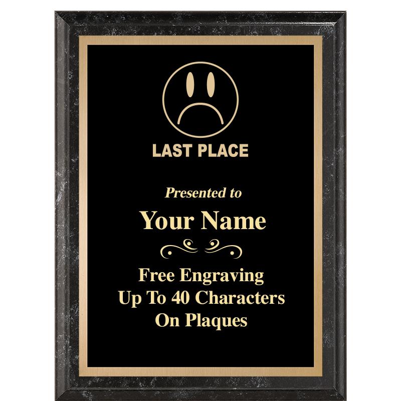 6X8 BLACK MARBLEIZED PLAQUE