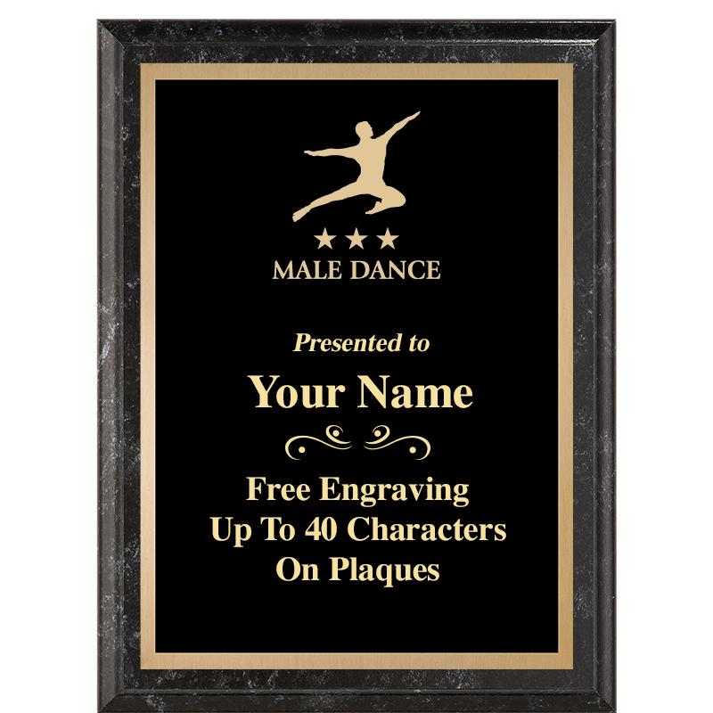 6X8 BLACK MARBLEIZED PLAQUE