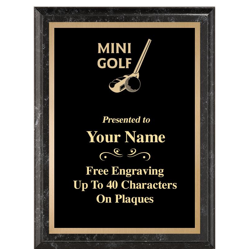 6X8 BLACK MARBLEIZED PLAQUE