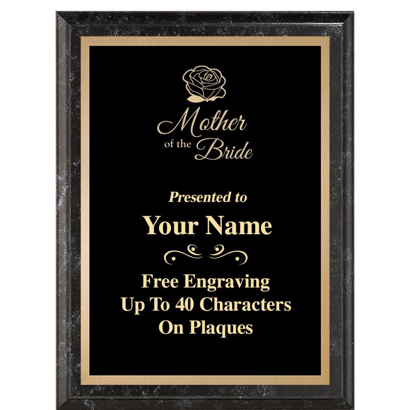 6X8 BLACK MARBLEIZED PLAQUE