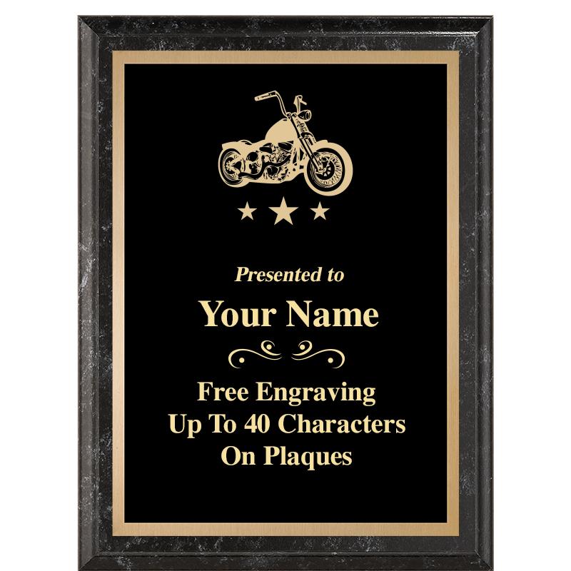 6X8 BLACK MARBLEIZED PLAQUE