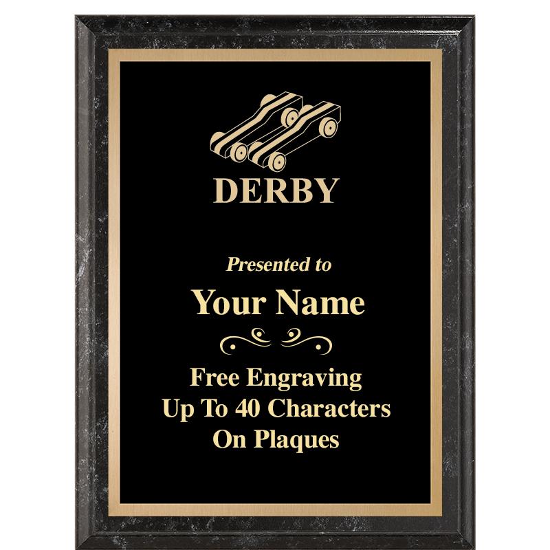 6X8 BLACK MARBLEIZED PLAQUE