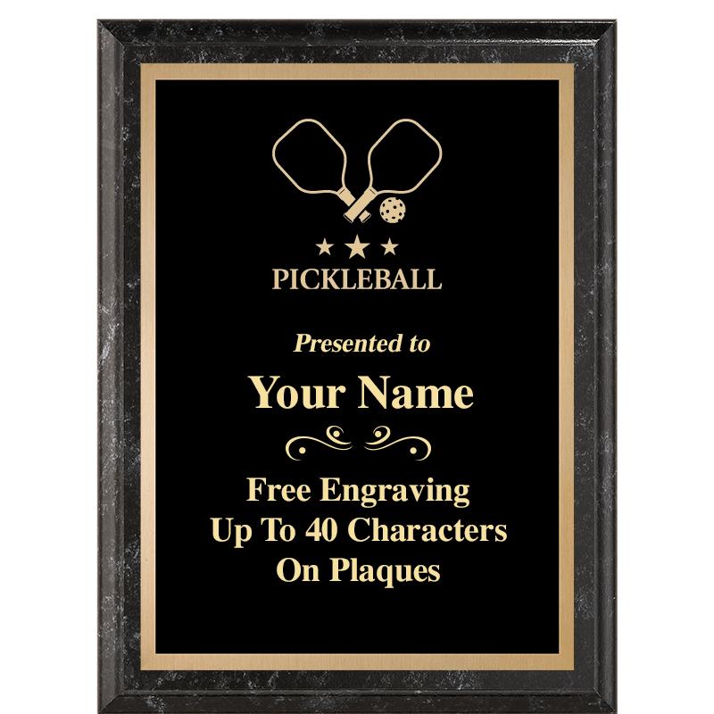 6X8 BLACK MARBLEIZED PLAQUE