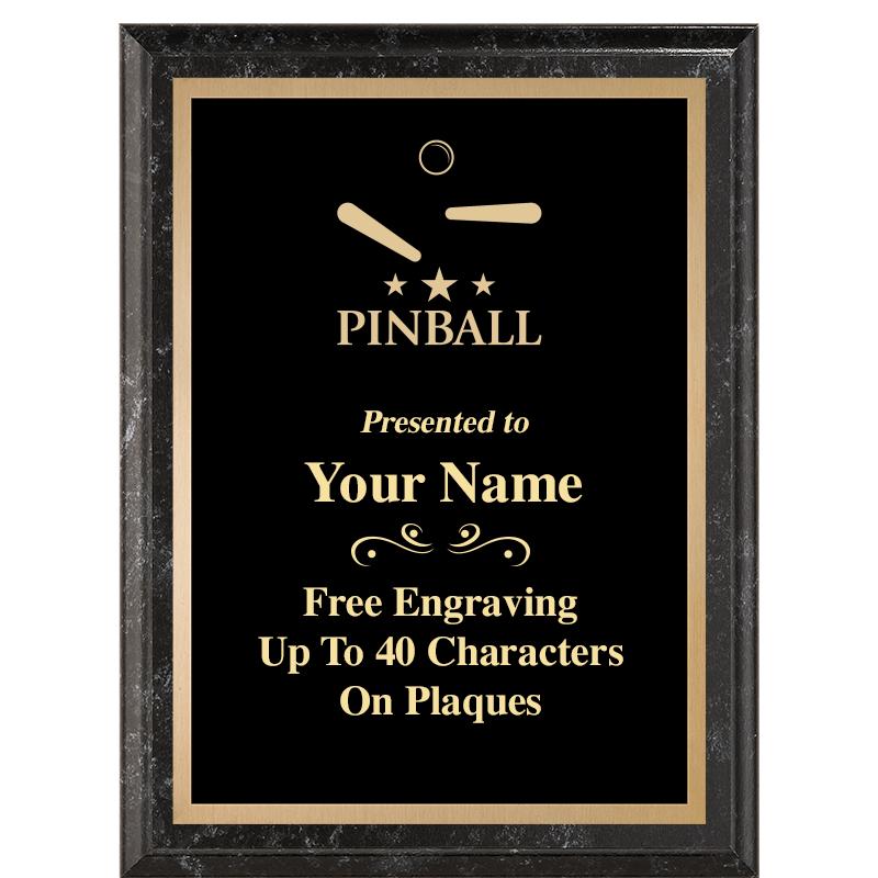 6X8 BLACK MARBLEIZED PLAQUE