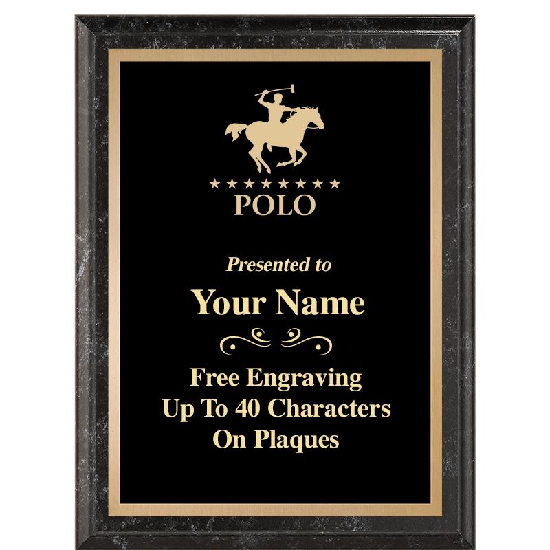 6X8 BLACK MARBLEIZED PLAQUE