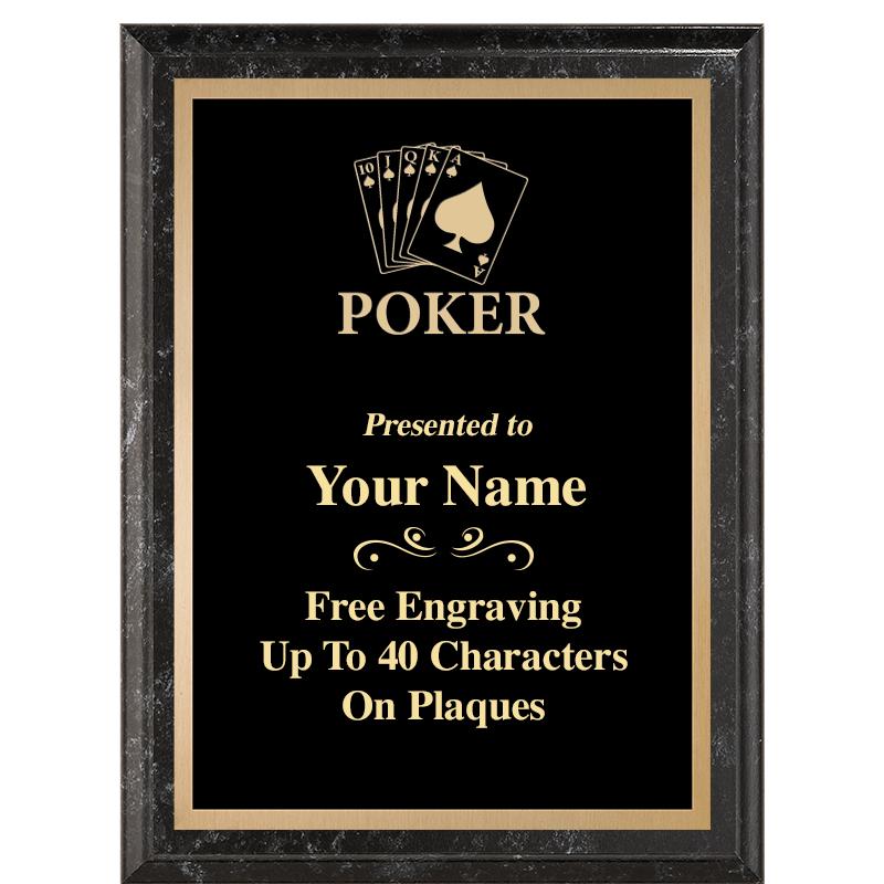 6X8 BLACK MARBLEIZED PLAQUE