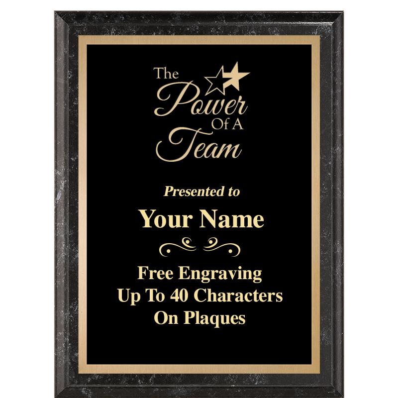 6X8 BLACK MARBLEIZED PLAQUE