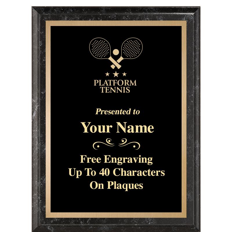 6X8 BLACK MARBLEIZED PLAQUE
