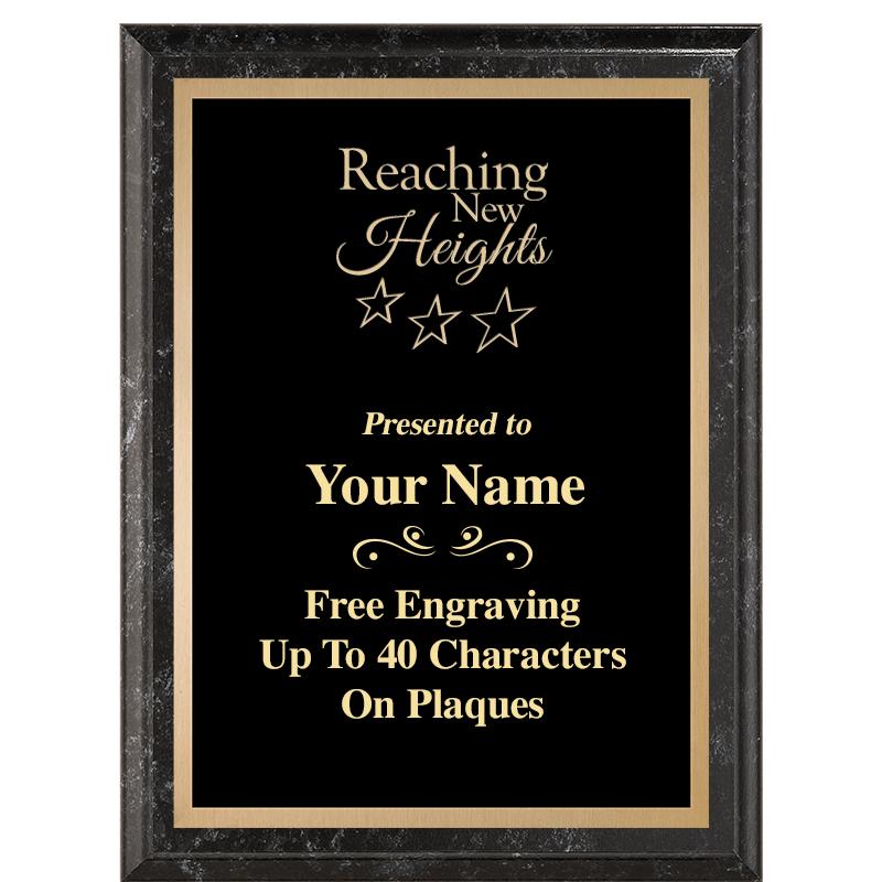 6X8 BLACK MARBLEIZED PLAQUE