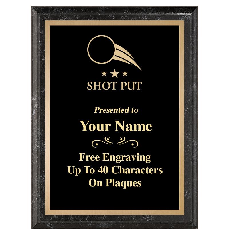 6X8 BLACK MARBLEIZED PLAQUE