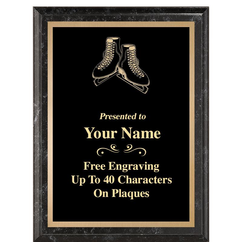 6X8 BLACK MARBLEIZED PLAQUE