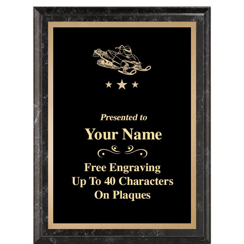 6X8 BLACK MARBLEIZED PLAQUE