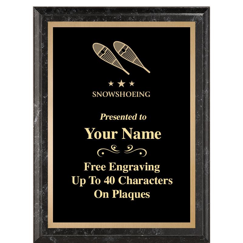 6X8 BLACK MARBLEIZED PLAQUE