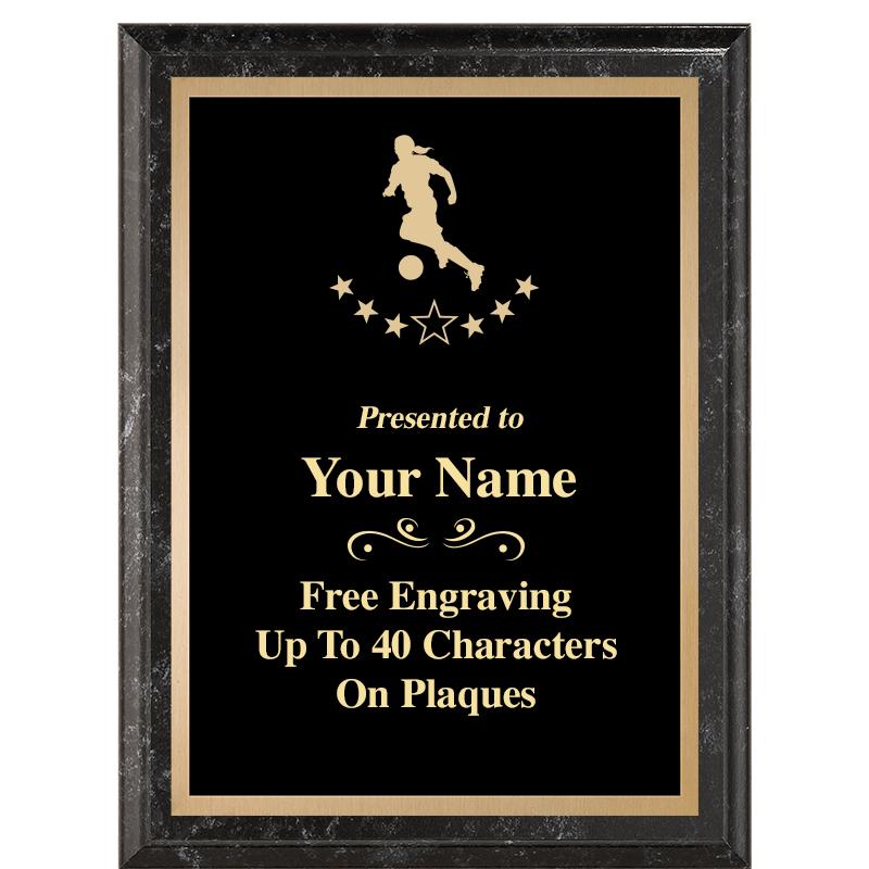 6X8 BLACK MARBLEIZED PLAQUE