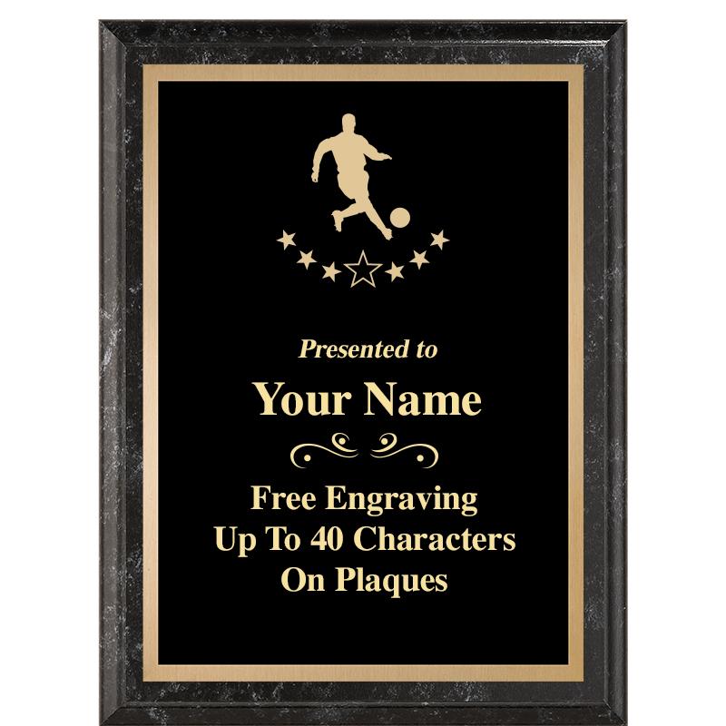 6X8 BLACK MARBLEIZED PLAQUE