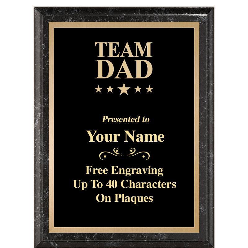 6X8 BLACK MARBLEIZED PLAQUE