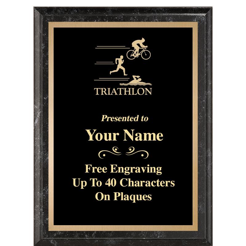 6X8 BLACK MARBLEIZED PLAQUE